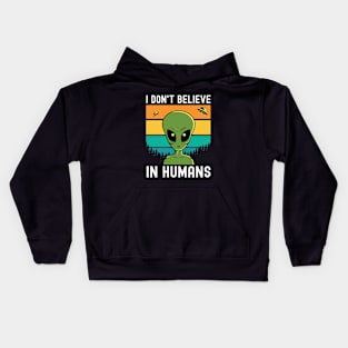 I Don't Believe In Humans Kids Hoodie